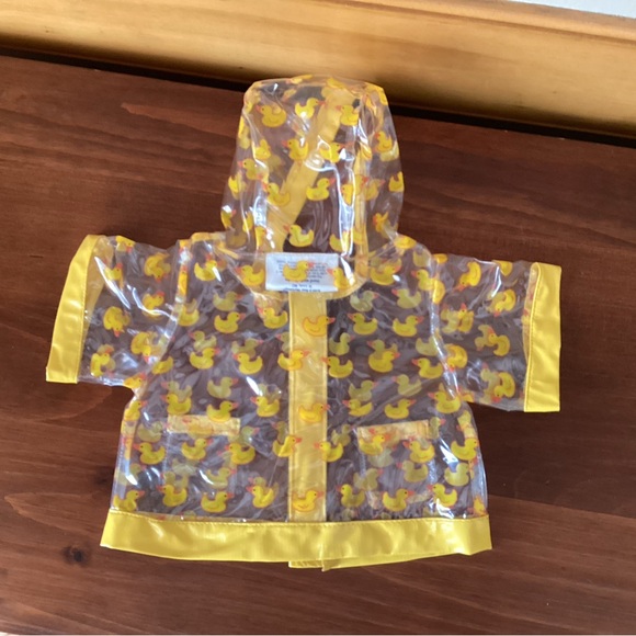 Build-A-Bear Yellow Duck Pattern Raincoat - Picture 5 of 5